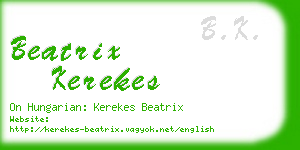 beatrix kerekes business card